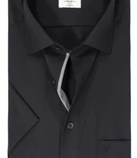 Marvelis grote maat overhemd korte mouw zwart design strijkvrij