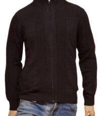 Pierre Cardin gebreid vest zwart met zijzakken