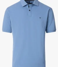 Casa Moda grote maat poloshirt uni petrol stretch