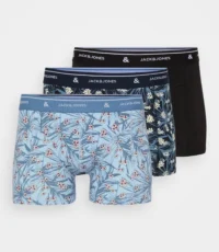 Jack & Jones 3 stuks stretch boxershort's print en uni 5XL 6XL 7XL 8XL