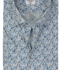 Marvelis grote maat overhemd korte mouw beige blauw