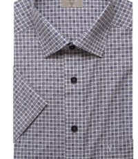 Marvelis grote maat overhemd korte mouw grijs design strijkvrij