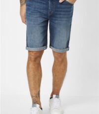 Redpoint grote maat stretch korte broek blauw washing