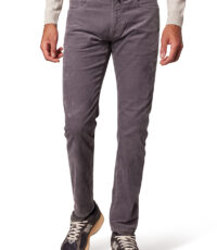 Pierre Cardin grote maat stretch 5 pocket ribcord grijs Lyon