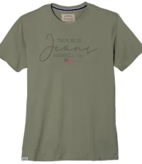 Redfield grote maat t-shirt korte mouw en ronde hals olijfgroen True Blue Jeans
