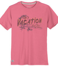 Redfield grote maat t-shirt korte mouw en ronde hals rouge Sun & Vacation
