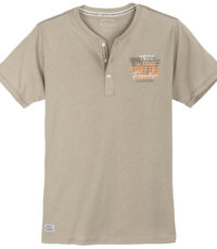 Redfield grote maat t-shirt korte mouw ronde hals knoopjes safari