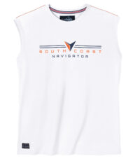 Redfield mouwloos t-shirt ronde hals wit South Coast