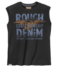 Redfield mouwloos t-shirt ronde hals zwart Rough Denim