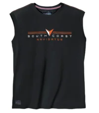 Redfield mouwloos t-shirt ronde hals zwart South Coast