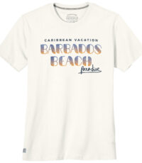 Redfield t-shirt grote maat ronde hals off white Barbados Beach