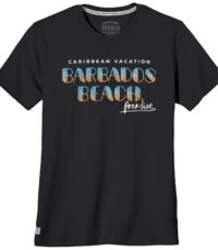Redfield t-shirt grote maat ronde hals zwart Barbados Beach