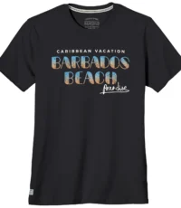Redfield t-shirt grote maat ronde hals zwart Barbados Beach