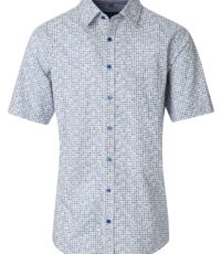 Casa Moda overhemd korte mouw cirkel design 2XL t/m 6XL
