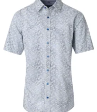 Casa Moda overhemd korte mouw cirkel design 2XL t/m 6XL