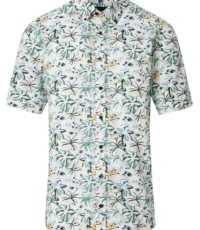 Casa Moda overhemd korte mouw met Tropische print 2XL t/m 6XL