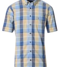 Casa Moda overhemd korte mouw ruit design 2XL t/m 6XL