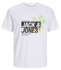 Jack & Jones t-shirt wit met blad motief