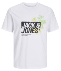 Jack & Jones t-shirt wit met blad motief
