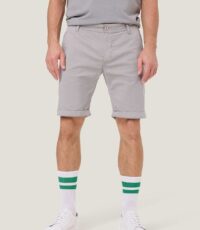 Pioneer chino stretch korte broek lichtgrijs