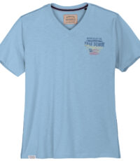 Redfield t-shirt grote maat v hals blauw True Denim