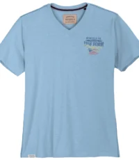 Redfield t-shirt grote maat v hals blauw True Denim