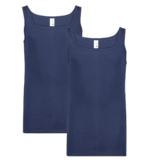 Adamo grote maat singlet onderhemd donkerblauw 2 stuks