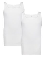Adamo grote maat singlet onderhemd wit 2 stuks