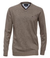 Casa Moda extra lange mouw 72cm v-hals trui beige