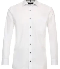 Casa Moda grote maat overhemd lange mouw wit contrast strijkvrij