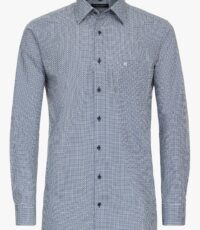 Casa Moda overhemd grote maat lange mouw blauw fantasie design