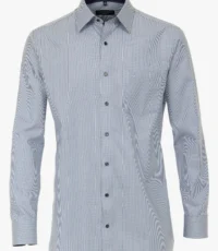 Casa Moda overhemd grote maat lange mouw blauw fantasie strijkvrij