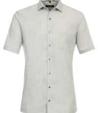 Casa Moda overhemd korte mouw groen design strijkvrij