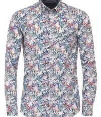 Casa Moda overhemd lange mouw blad fantasie design