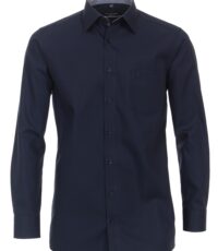 Casa Moda overhemd lange mouw donkerblauw design strijkvrij