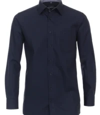 Casa Moda overhemd lange mouw donkerblauw design strijkvrij