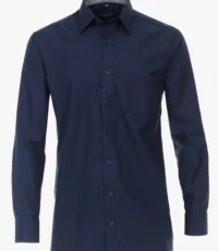 Casa Moda overhemd donkerblauw design strijkvrij