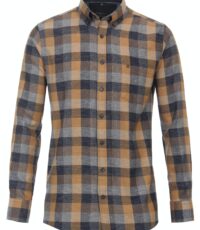 Casa Moda overhemd lange mouw gekleurde ruit