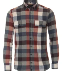 Casa Moda overhemd lange mouw gekleurde ruit button down flanel
