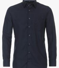 Casa Moda overhemd mouwlengte 7 donkerblauw design