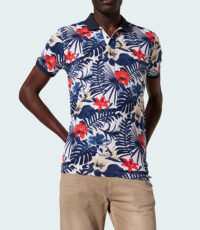 Pierre Cardin poloshirt korte mouw bloem design