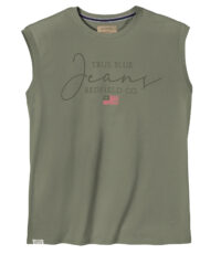 Redfield mouwloos t-shirt ronde hals olijfgroen Jeans