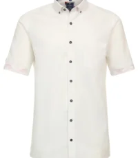 Redmond grote maat overhemd korte mouw met borstzakje wit button down 2XL t:m 6XL