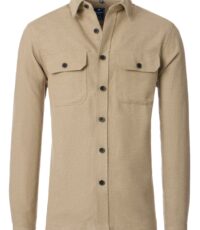 Redmond grote maat overshirt beige flanel