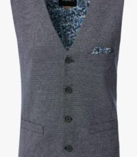 Venti stretch gilet blauw gemêleerd