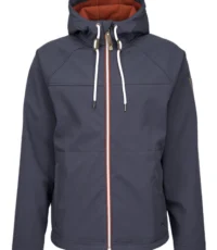 Brigg grote maat soft shell jack blauw met capuchon 4XL t/m 8XL