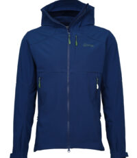 Brigg 3/4 soft shell jack kobaltblauw met capuchon