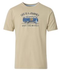 Redmond t-shirt korte mouw beige Life Is A Journey