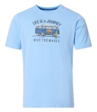 Redmond t-shirt blauw Life Is A Journey