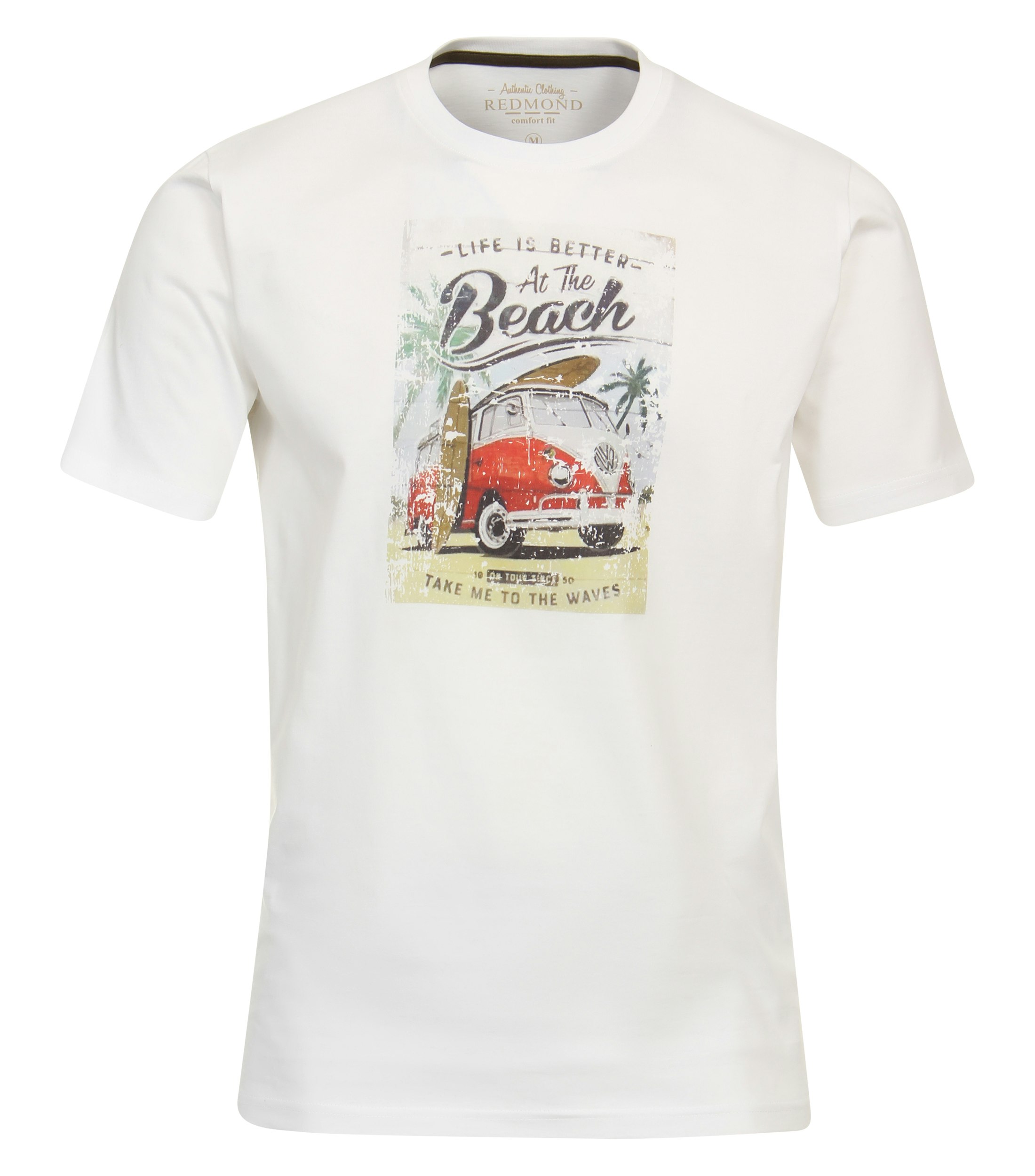 Redmond t-shirt korte mouw wit At The Beach